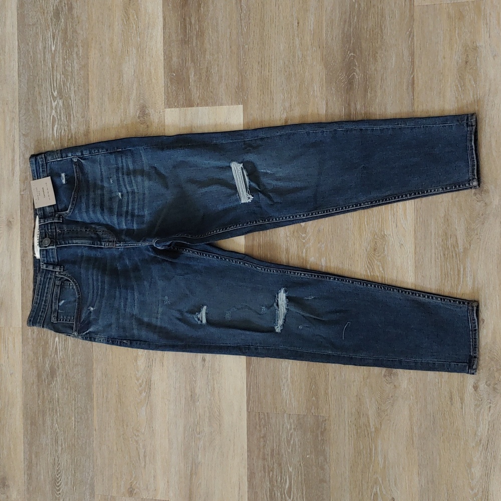 NWT New Look Men's Distressed Tapered Jeans Blue Size 32R